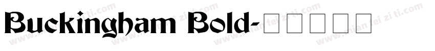 Buckingham Bold字体转换